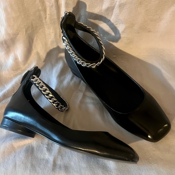 Rebecca Minkoff Raakel Ankle-Chain Leather Flats - Picture 3 of 13